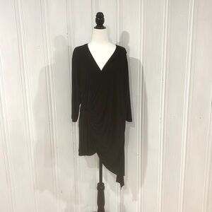SYMPLI Beautiful draped black tunic/dress 8.2